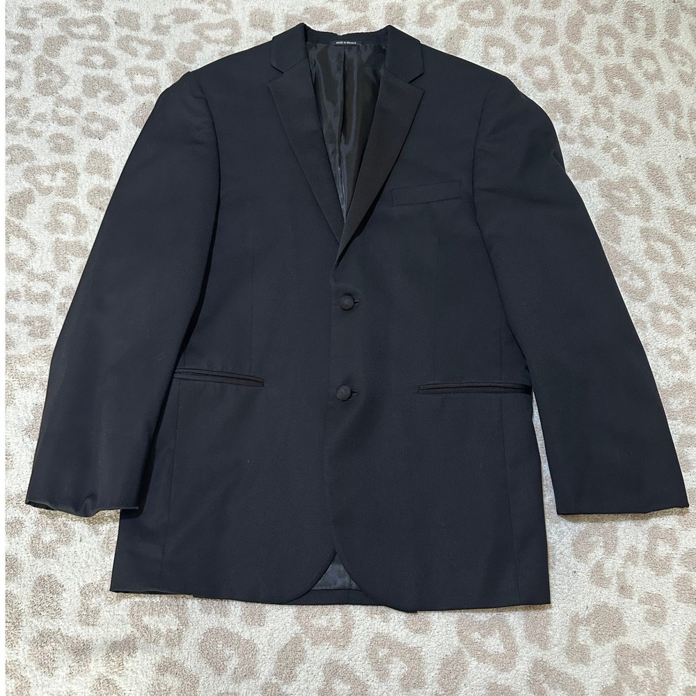 BLACK by Vera Wang Tuxedo Jacket 38R Black Super 130s Wool‎ Slim Fit Blazer
